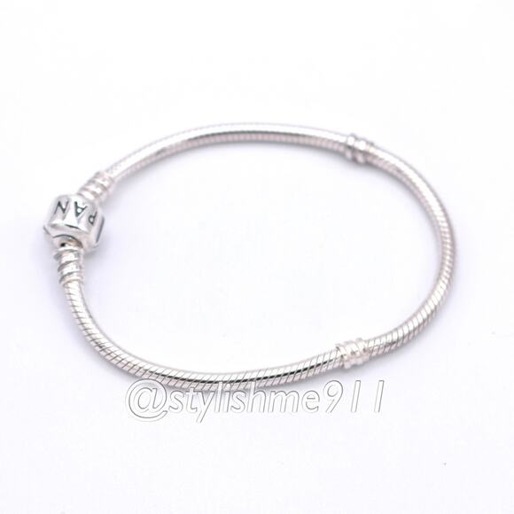 Authentic PANDORA Moments Barrel Clasp Charm Bracelet - 590702HV - Picture 3 of 12